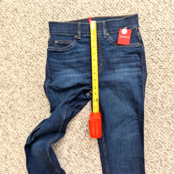 NWT SPANX Women's (Size Tall Small) Midnight Shade Blue Skinny Denim Jeans - Picture 7 of 15